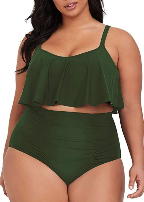 Sovoyontee Women's 2 piece plus size bathing suit