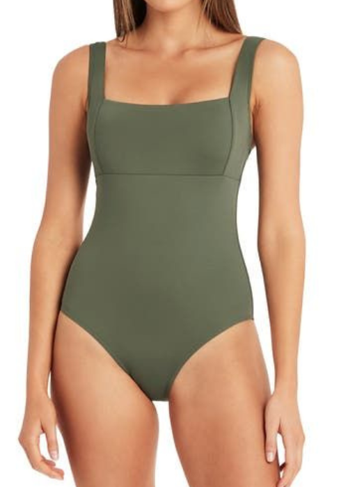 Lululemon Waterside Square-Neck One-Piece Swimsuit