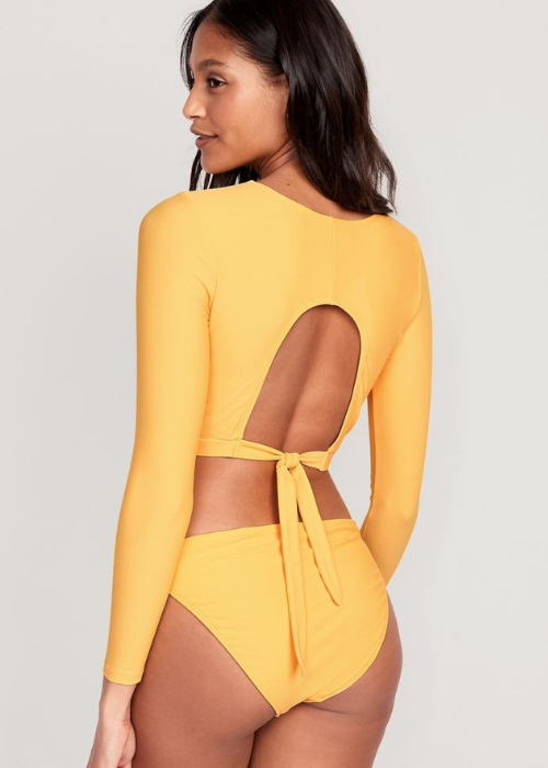 Old Navy Matching Cutout Rashguard Swim Top